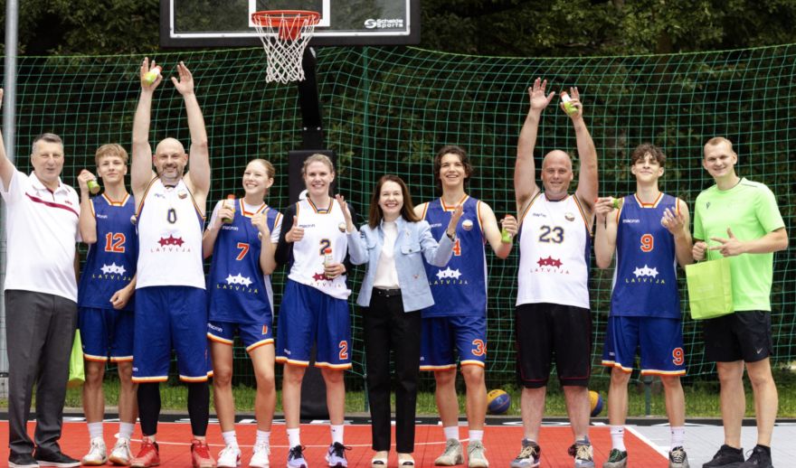 Ķekavā atklāts jauns 3×3 basketbola laukums