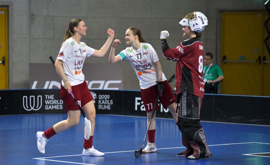 Ķekavietes sekmē Latvijas izlases trīs uzvaras pasaules U19 florbola čempionātā
