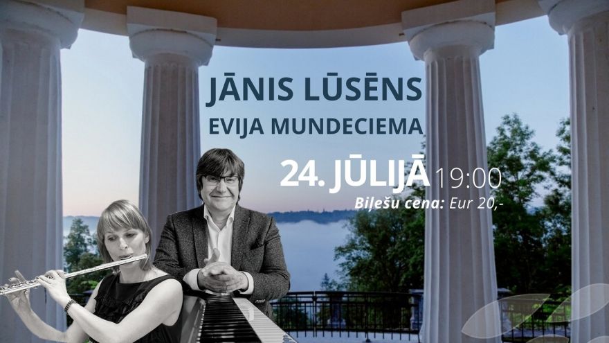 Komponists Jānis Lūsēns un flautiste Evija Mundeciema pieskandinās Gaujas senleju