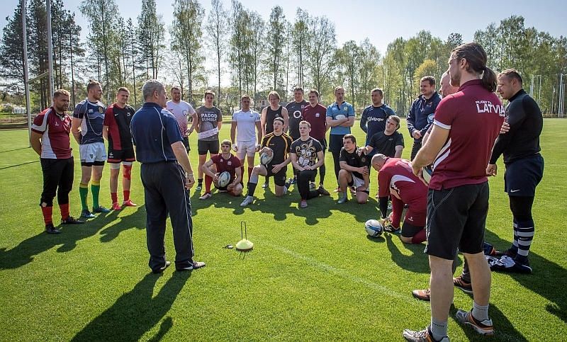 Latvijas regbija izlases treneris pirms spēles Baldonē: Treniņu nav bijis daudz, bet puiši labi izprot spēli un ātri mācās