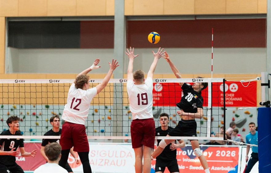 Latvijas U18 volejbolisti Siguldā zaudē arī otrajā Eiropas čempionāta kvalifikācijas turnīra mačā