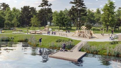 Attēls rakstam: Līdz rudenim plāno pabeigt Spuņņupes peldvietas teritorijas labiekārtošanu Spuņciemā