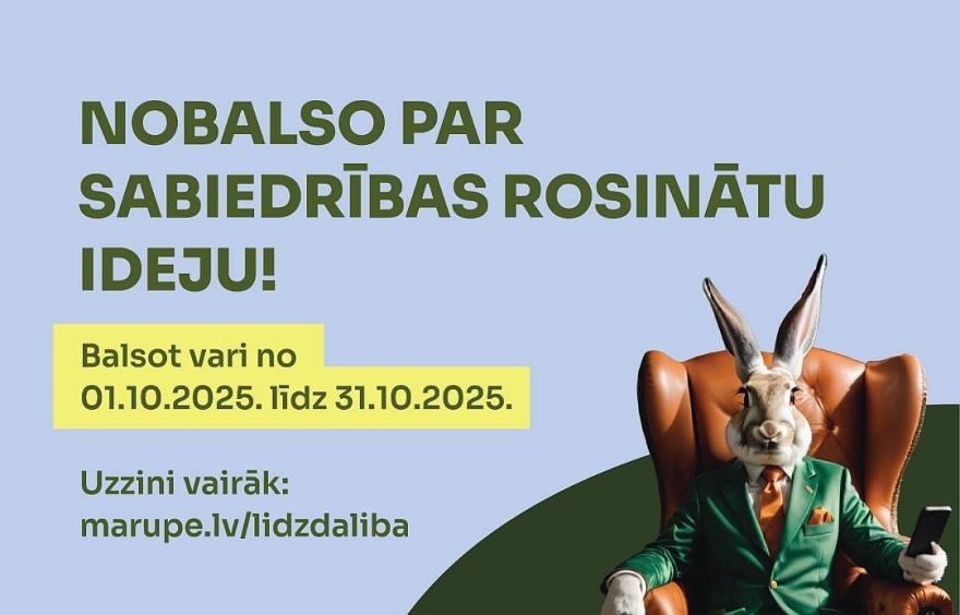 Mārupē līdz mēneša beigām var nobalsot par līdzdalības budžeta projektiem