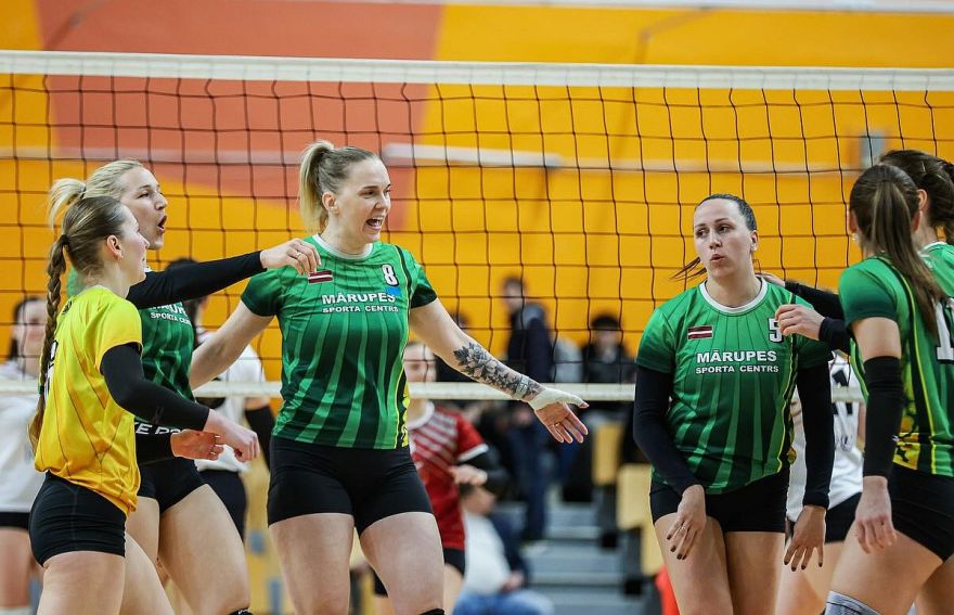 Mārupes volejbolistēm neveiksme arī otrajā Latvijas čempionāta finālspēlē
