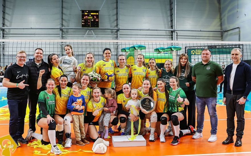 Mārupes volejbolistes nosargā Nacionālās līgas čempioņu titulu