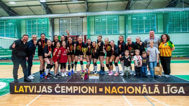 Attēls rakstam: Mārupes volejbolistes nosargā Nacionālās līgas čempioņu titulu