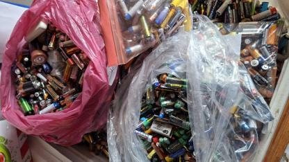 Attēls rakstam: Mārupes "Zeltrīti" savāc simtiem kilogramu bateriju