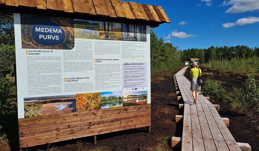 Medema purvā ierīkota jauna pastaigu taka