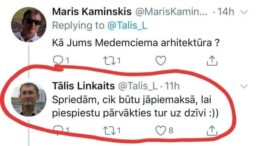 Medemciema iedzīvotāji aizskarti pēc Linkaita tvīta saistībā ar ciematu