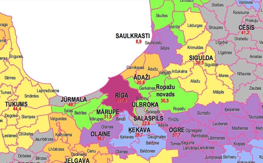 Nākamgad izlīdzināto ieņēmumu samazinājums plānots tikai Jūrmalā un Ropažu novadā