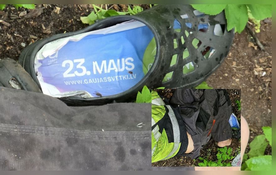 Nesagaidīja svētkus... Ādažos vīrietis atpūšas, guļot uz zemes