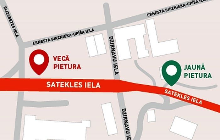 No 17. februāra maršrutu autobusu pietura "Rīga (Elizabetes iela)" uz laiku atradīsies citā vietā