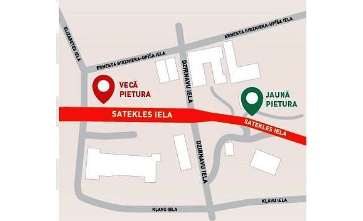 No 20.aprīļa pārcelta pietura reģionālo autobusu maršrutiem Olaines virzienā