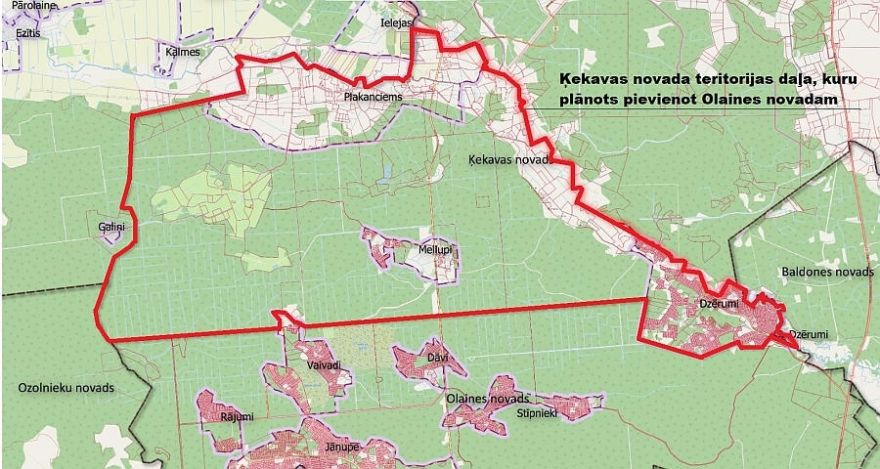 Noskaidros iedzīvotāju viedokli par VARAM piedāvāto Ķekavas novada teritorijas robežas grozīšanu
