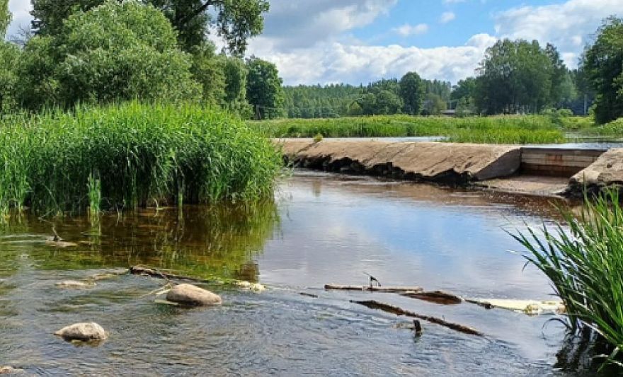 Pazeminās Ropažu dambi un veidos krāces Lielajā Juglā