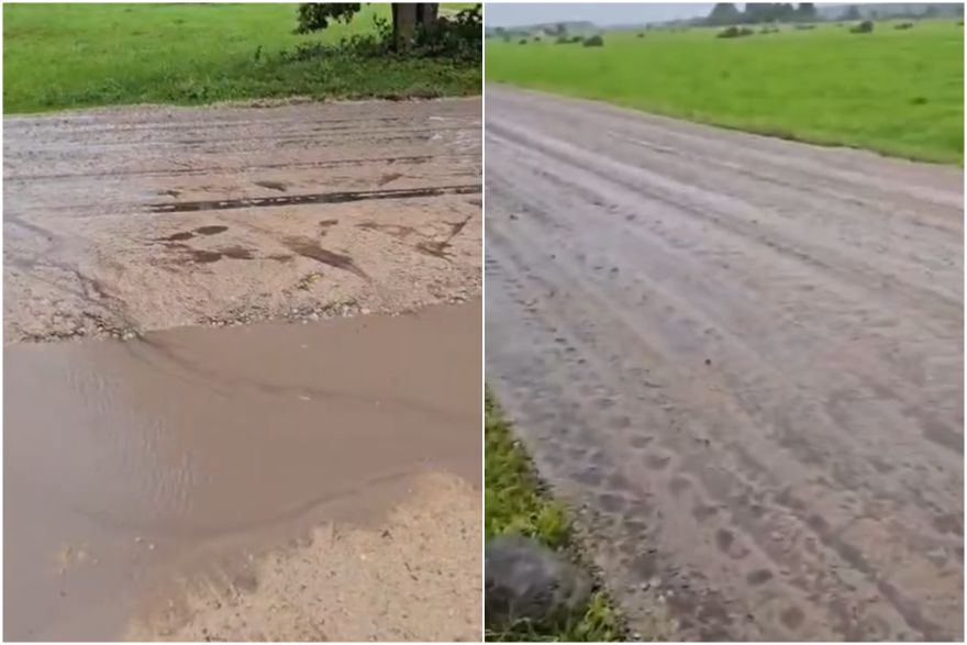 “Pēc pavasara plūdiem…” Ropažu novadā iedzīvotāji sašutuši par tikko apstrādātu ceļu, kas ir briesmīgā stāvoklī