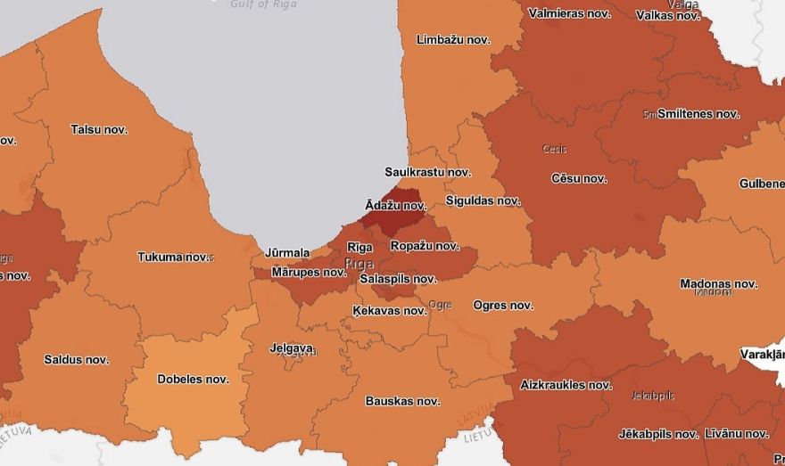 Piektdien reģistrēti 1190 Covid-19 inficēšanās gadījumi, stacionēti 93 jauni pacienti