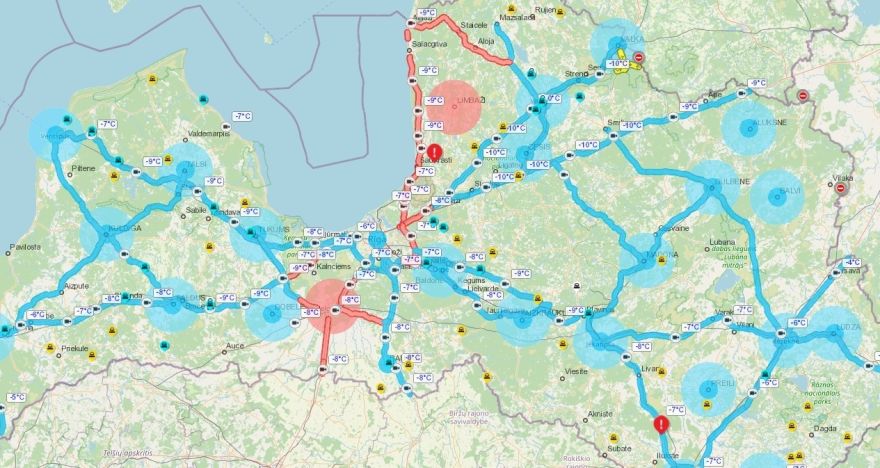 Puteņa dēļ ļoti apgrūtināta braukšana pa visu Tallinas šoseju, Pierīgā un Jelgavas apkārtnē