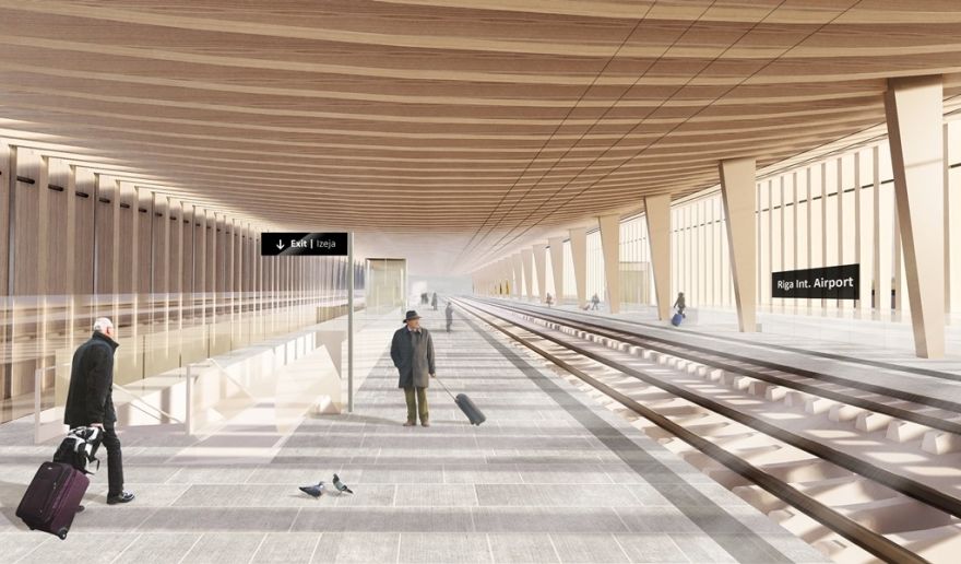 "Rail Baltica" lidostas stacijas būvniecība varētu izmaksāt 250–280 miljonus eiro