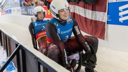 Attēls rakstam: Robežniece un Bogdanova Pasaules kausa sezonu noslēdz ar trešo vietu Altenbergā