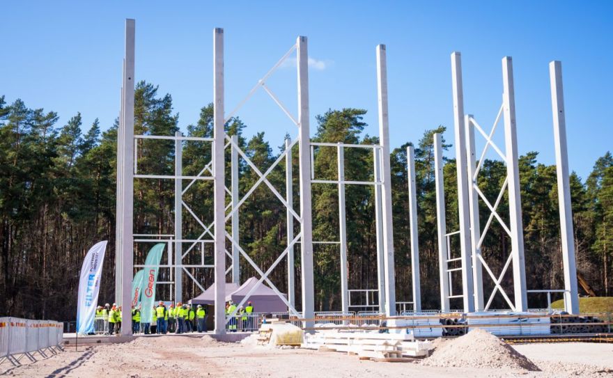 Salaspilī ieliek pamatakmeni 30 miljonu eiro vērtā šķeldas katlu mājā