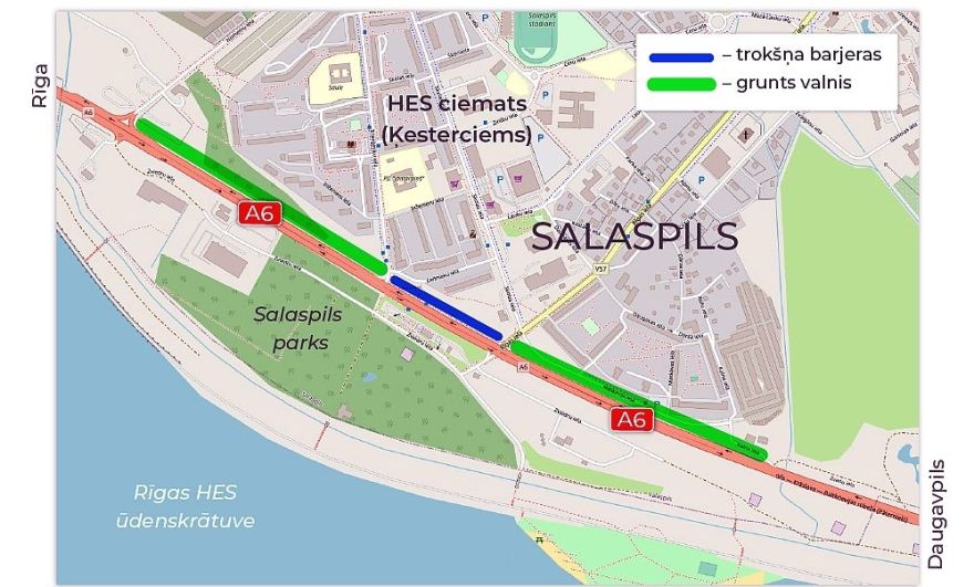 Salaspilī un Vangažos plāno izbūvēt prettrokšņu risinājumus