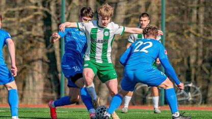 Attēls rakstam: Salaspils futbolisti galotnē pārspēj ķekaviešus; uzvaras arī Mārupes un Olaines klubiem