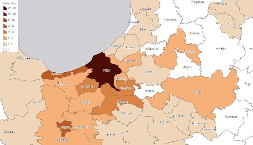 Saslimšana ar Covid-19 konstatēta vēl piecos novados, arī Ropažu