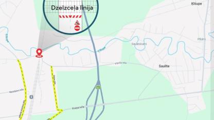 Attēls rakstam: Saulkrastos uz laiku tiks slēgta dzelzceļa pārbrauktuve
