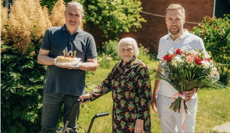 Saulkrastu iedzīvotāja svin 101. jubileju un dalās ar zelta padomu