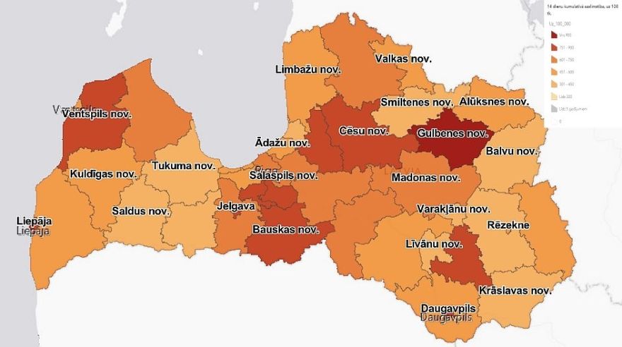 Sestdien Latvijā reģistrēti 488 jauni Covid-19 inficēšanās gadījumi (papildināta)