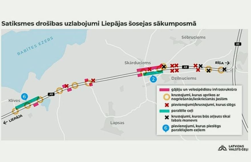 Šogad plānots pilnveidot Liepājas šosejas sākumposmu Mārupes novadā