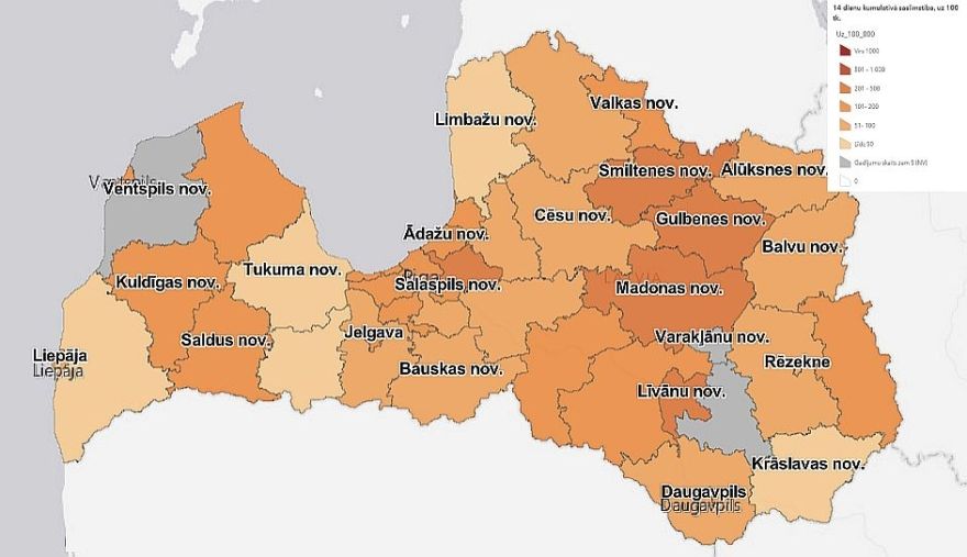 Svētdien Latvijā reģistrēts 81 jauns Covid-19 inficēšanās gadījums; vakcinācijas procesu noslēguši 40% Latvijā iedzīvotāju