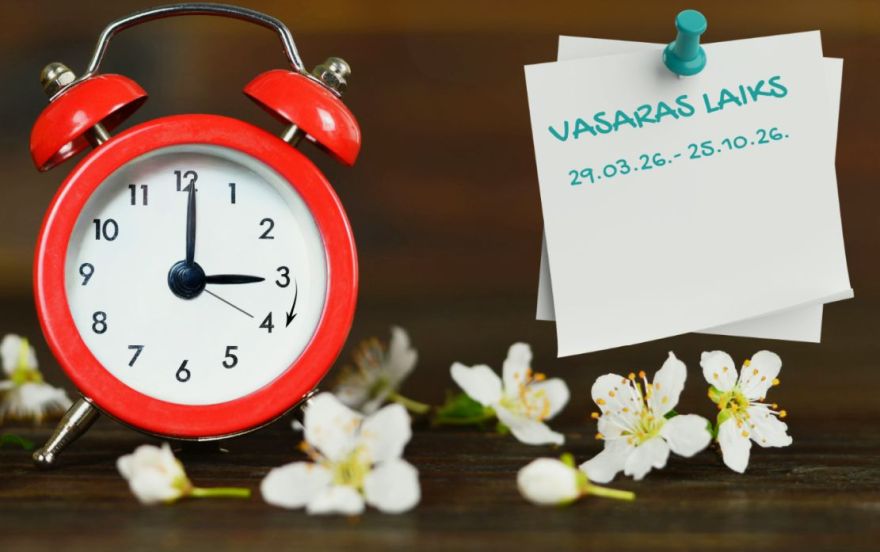 Svētdien notiks pāreja uz vasaras laiku