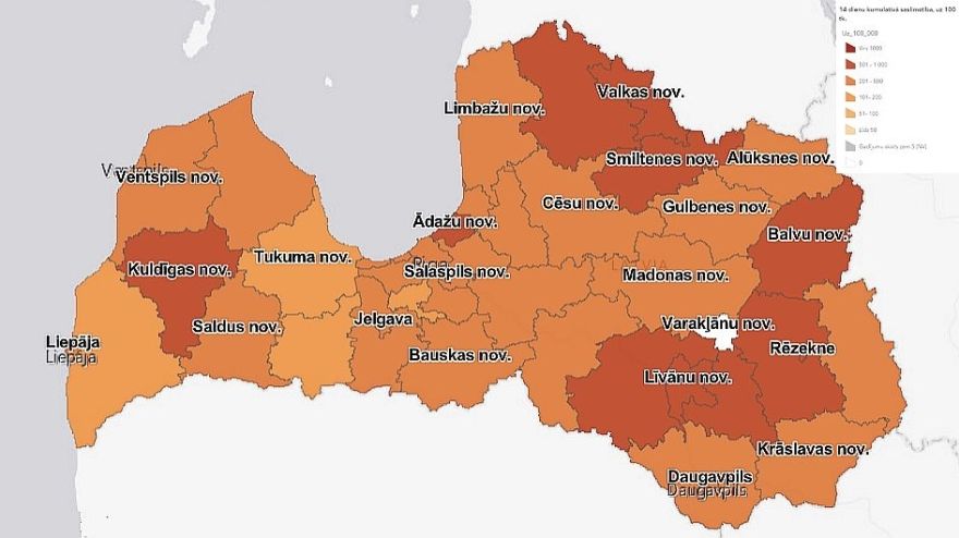 Svētdien reģistrēti 290 Covid-19 inficēšanās gadījumi, stacionēti 68 jauni pacienti