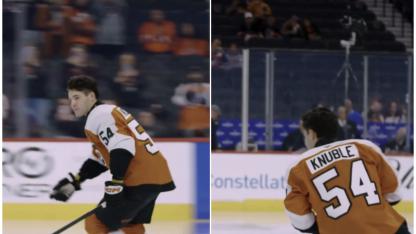 Attēls rakstam: Tēva pēdās! Latviešu izcelsmes Kouls Knuble debitē NHL un palīdz “Flyers” izcīnīt uzvaru