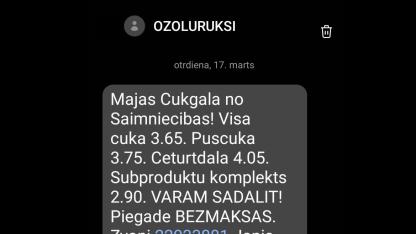 Attēls rakstam: Tiešām rukši... Sākta pārbaude par īsziņām, kurās aicina iegādāties cūkgaļu