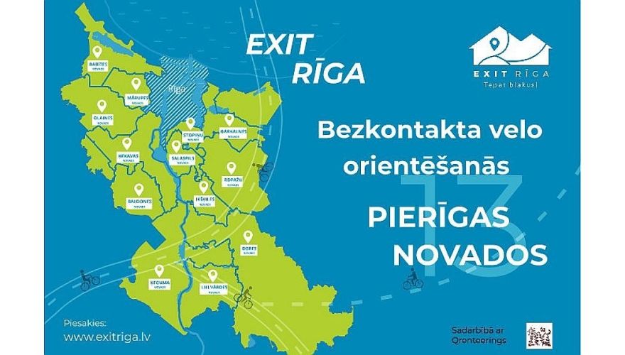 Turpinās pieteikšanās velo orientēšanās pasākuma "Exit Rīga" Stopiņu novada posmam