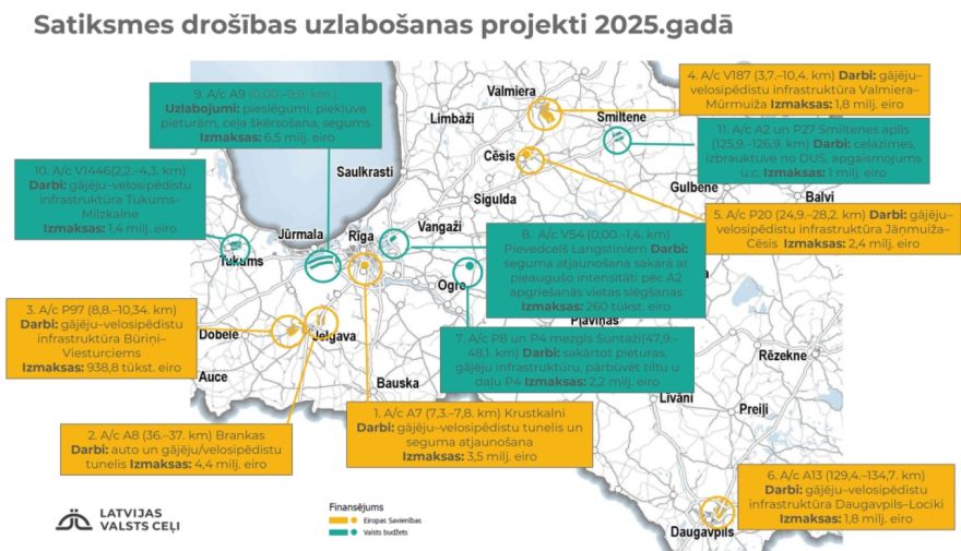 Tuvākajā laikā sāks darbus uz valsts vietējā autoceļa V54 Ropažu novadā
