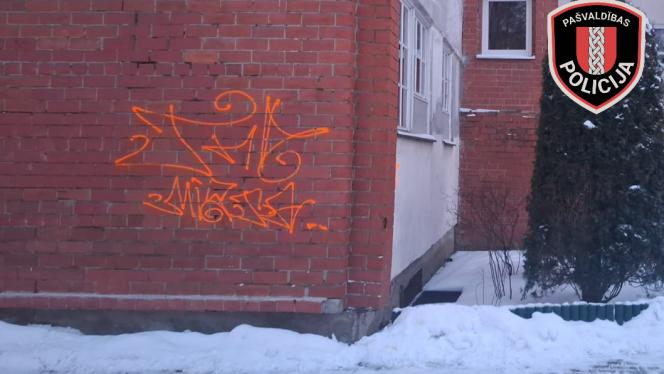 Attēls rakstam: Ulbrokā aiztur iespējamos ēku apķēpātājus; lietu turpina izmeklēt Valsts policija