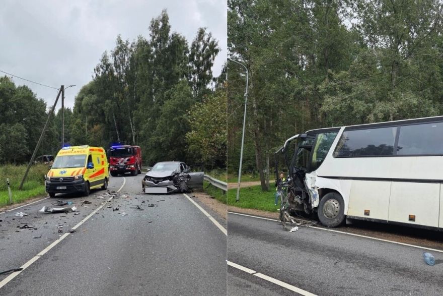 Ulbrokā notikusi smaga autoavārija; zināms iespējamais iemesls