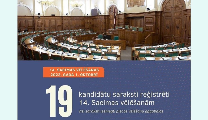 Uz 26 deputātu vietām Vidzemes vēlēšanu apgabalā 14.Saeimas vēlēšanās pretendēs 440 kandidāti