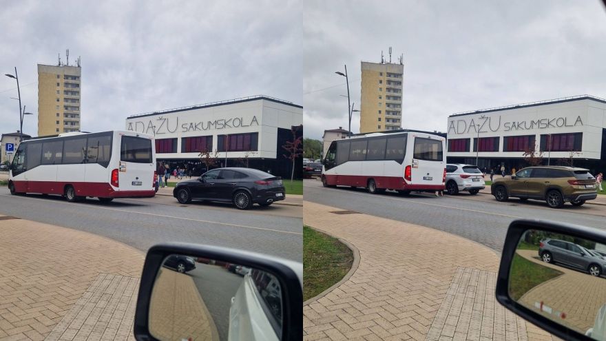 “Vai tiešām tik grūti paiet dažus metrus?” Vecāku paradumi pie Ādažu sākumskolas sadusmo iedzīvotājus