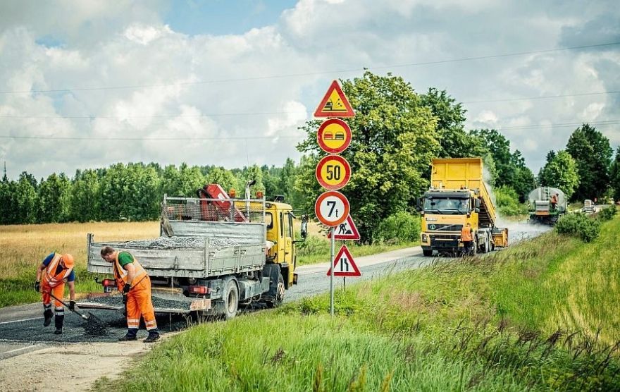 Veikti autoceļa Indrāni – Inčukalns remontdarbi