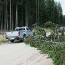 Attēls rakstam: Vējš vietām lauzis kokus un atrāvis ēku konstrukcijas