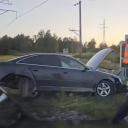 Attēls rakstam: VIDEO: Avārija Olainē - spēkrats pēc sadursmes paliek uz dzelzceļa sliedēm