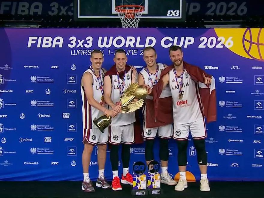 VIDEO: Pirmo reizi vēsturē! Latvijas 3x3 basketbolisti kļūst par pasaules čempioniem