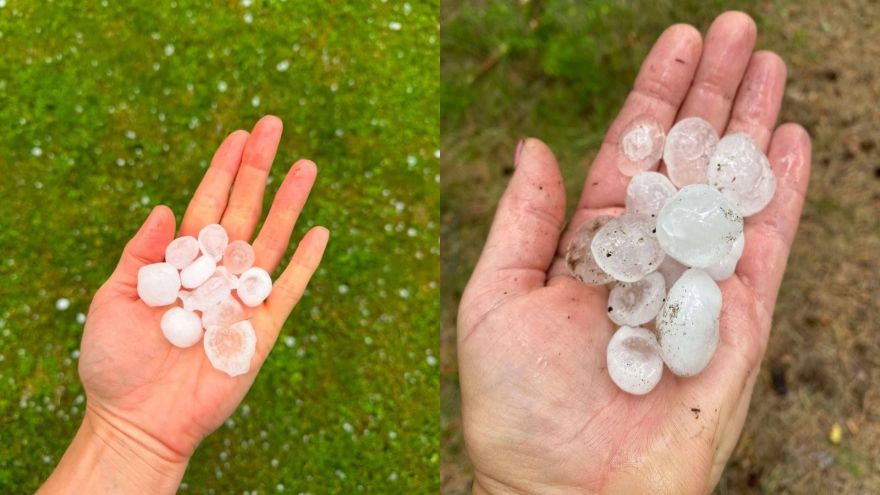 VIDEO: Saulkrastos spēcīgs negaiss īsā laikā noklāj zemi ar krusas graudiem