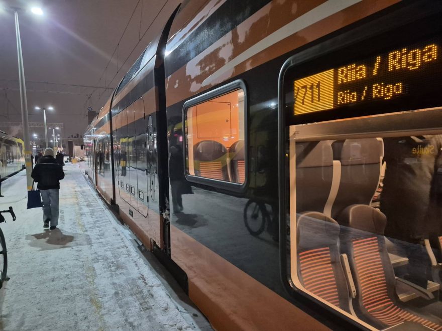 Vilciena maršrutā Rīga-Tartu-Tallina pārvadāti vairāk nekā 3300 pasažieru