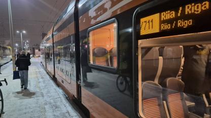 Attēls rakstam: Vilciena maršrutā Rīga-Tartu-Tallina pārvadāti vairāk nekā 3300 pasažieru